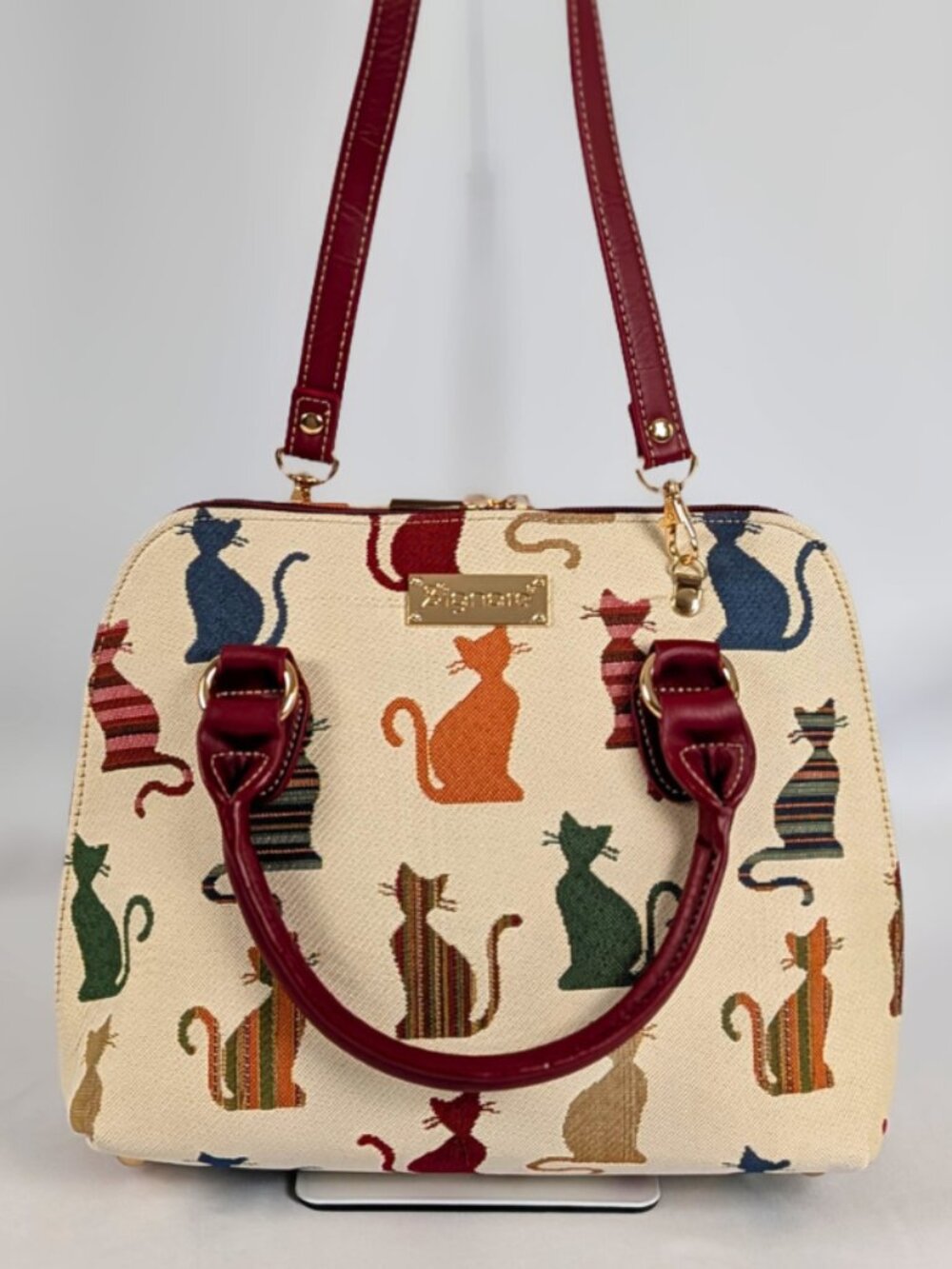 Cheeky Cat Tapestry Handbag